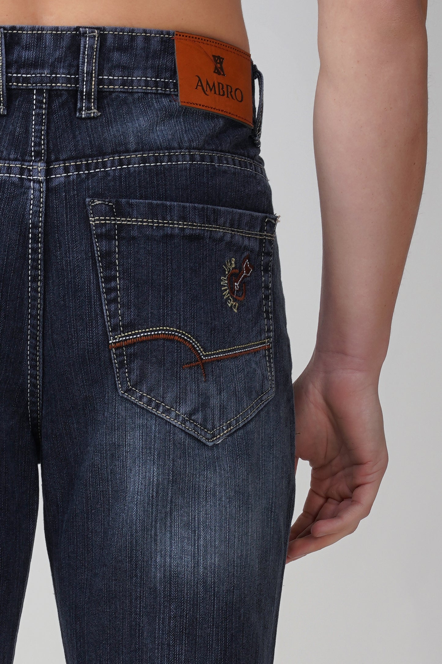 Smoky Black Distressed Bootcut Jeans