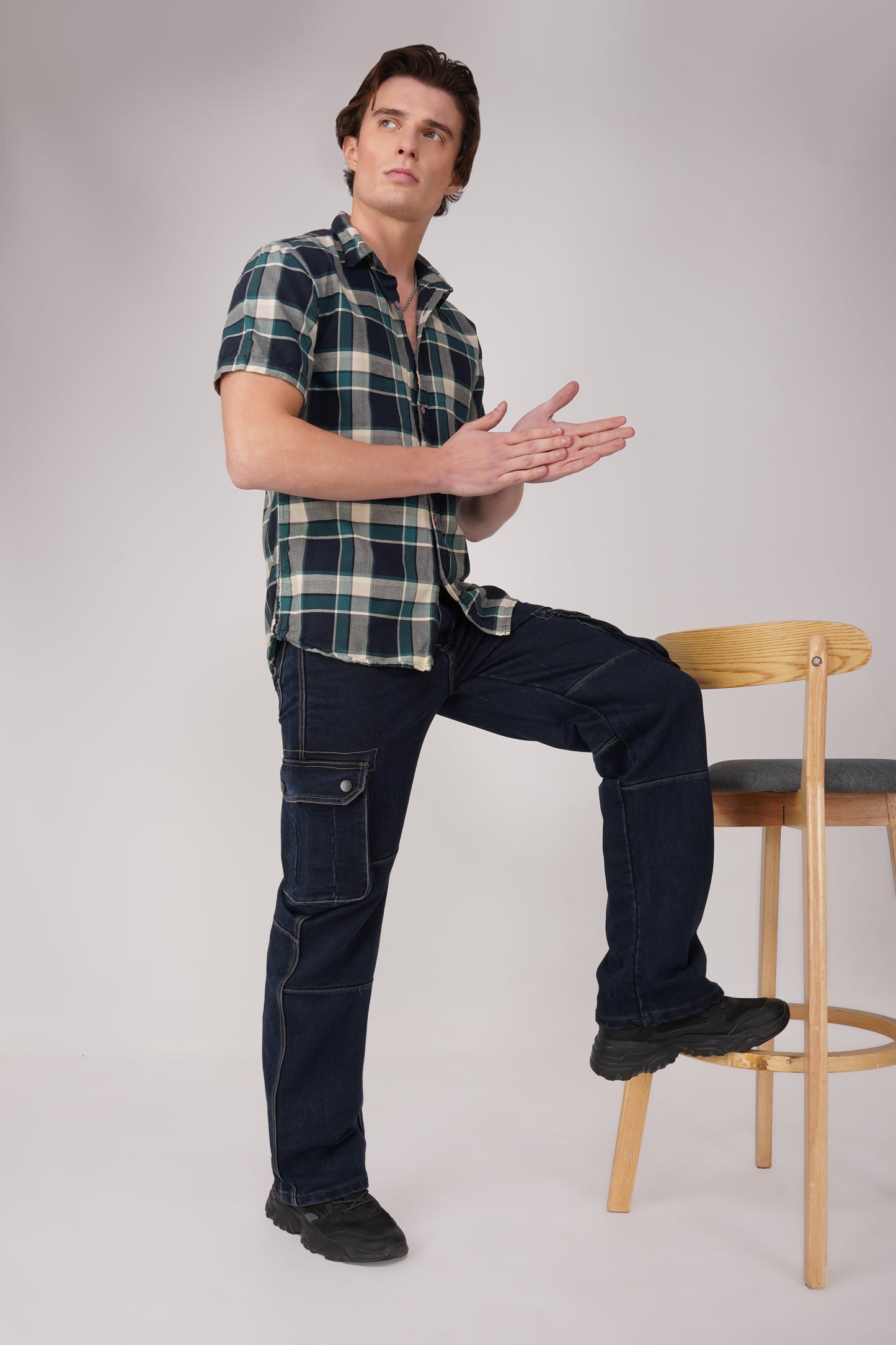 Echo Dark Blue Denim Cargo