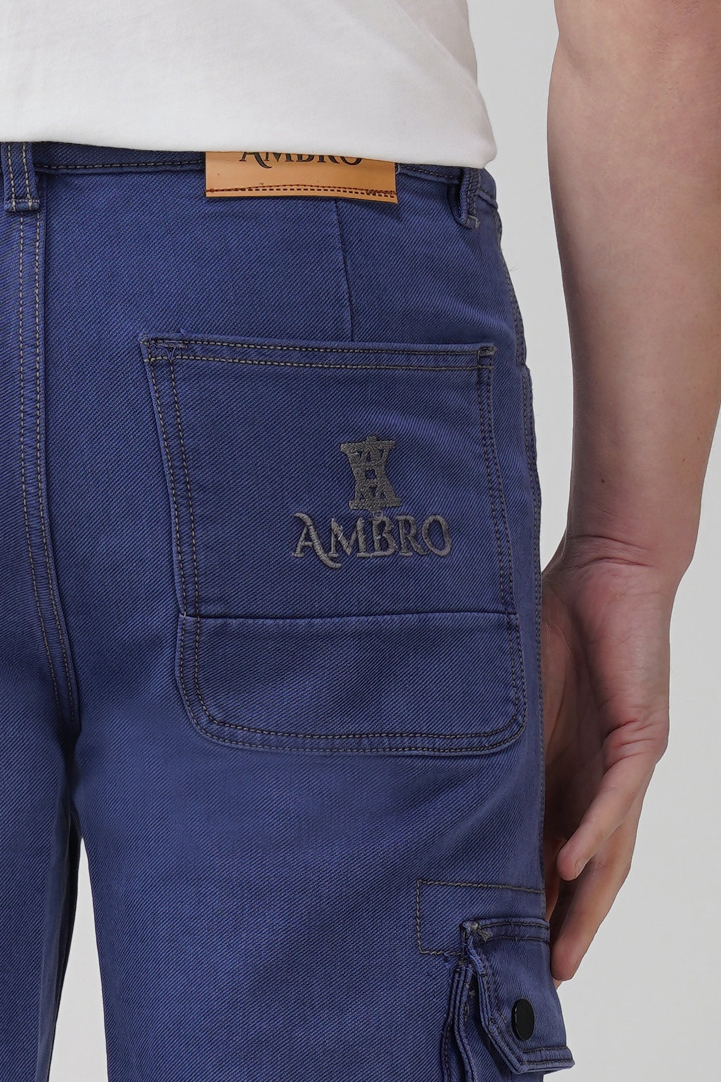 Serene Sky Blue Denim Cargo