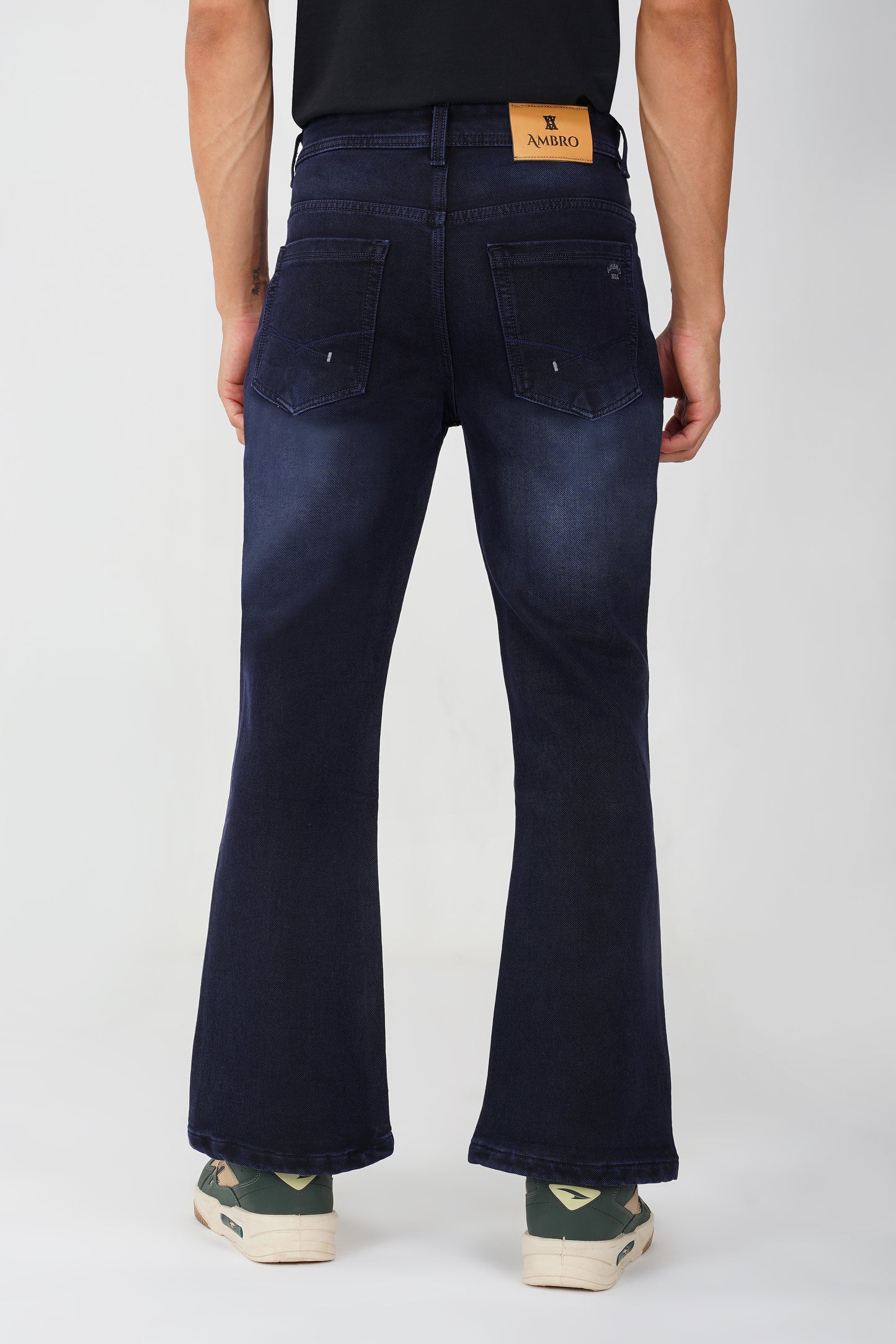 Rugged Ocean Blue Bootcut Jeans