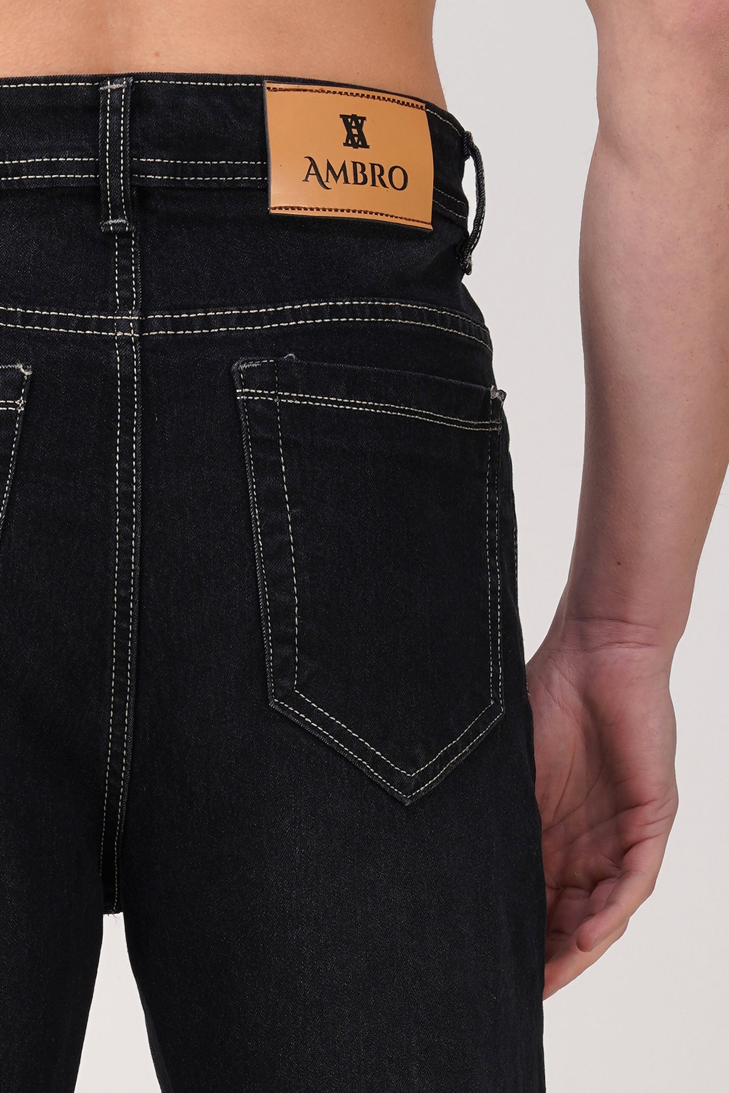 Black Plain Baggy Fit Jeans