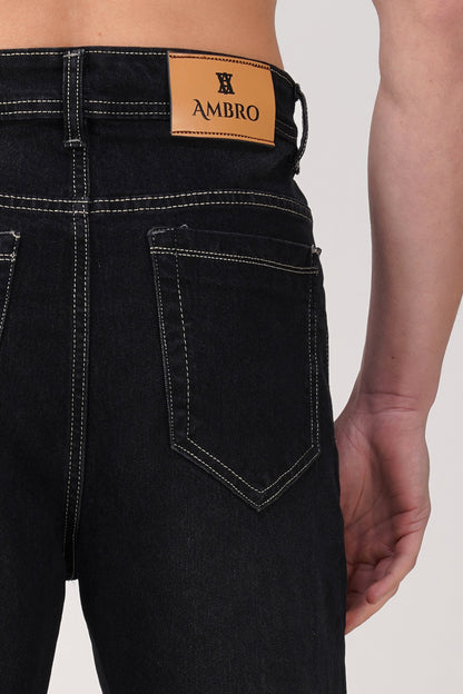 Black Plain Baggy Fit Jeans