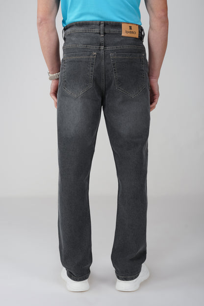 Charcoal Grey Baggy Fit Jeans