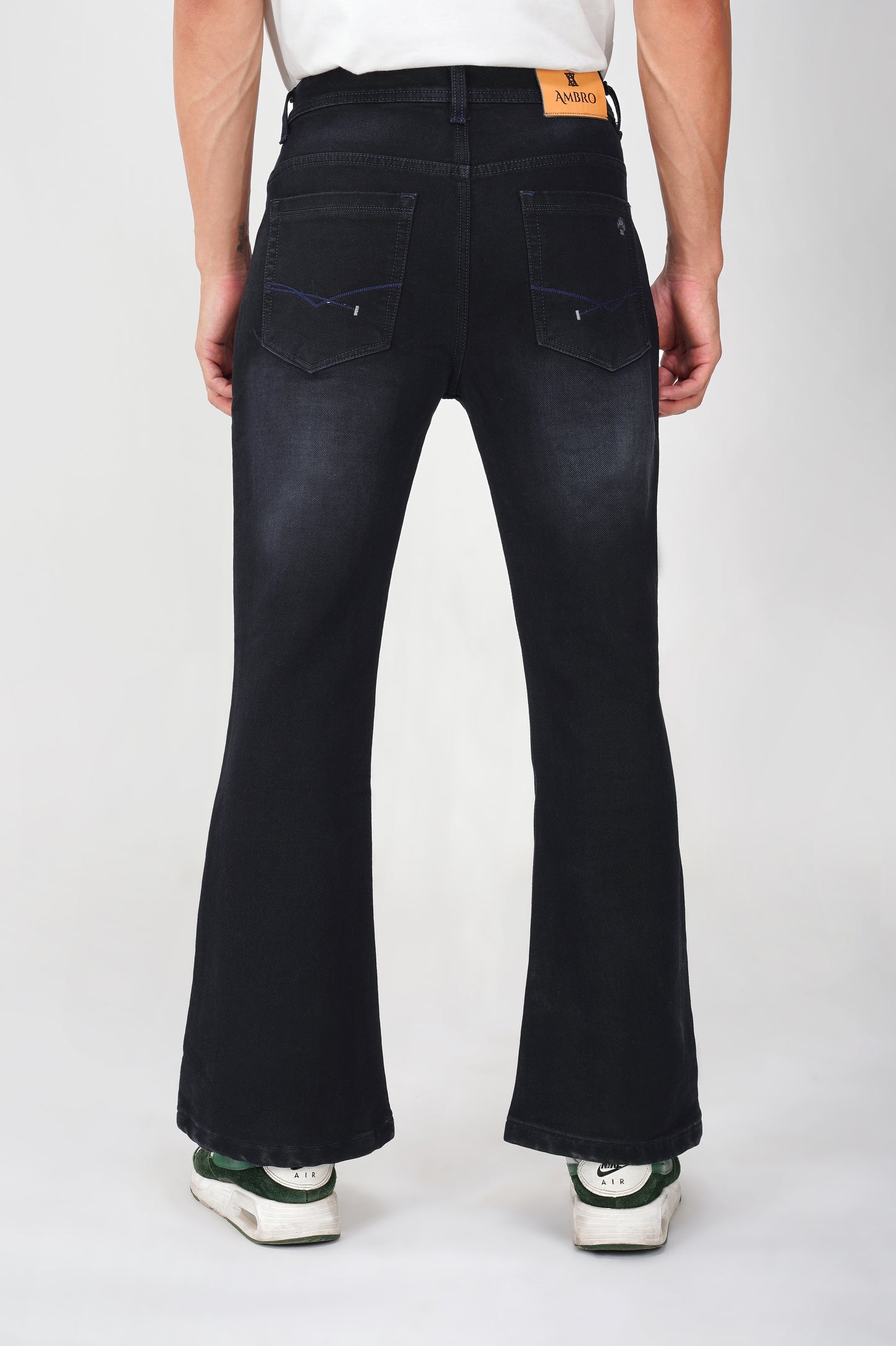 Deep Black Bootcut Jeans