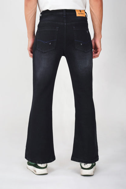 Deep Black Bootcut Jeans