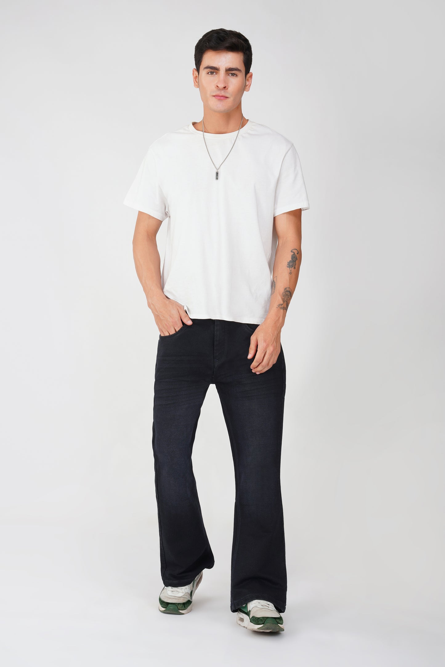 Deep Black Bootcut Jeans